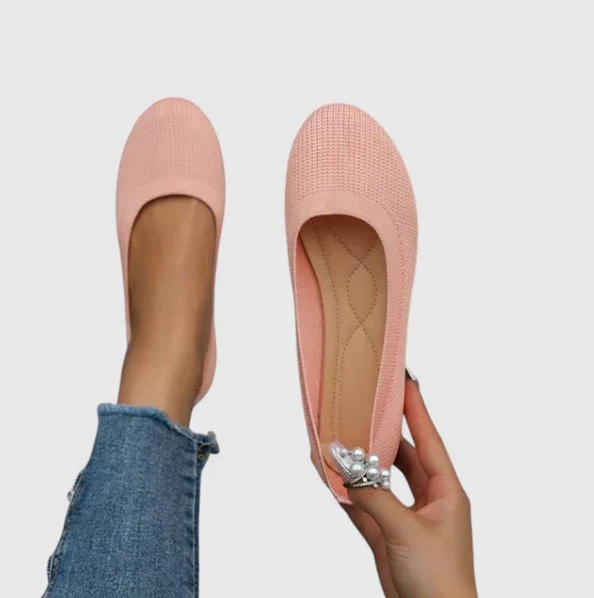 Women's Orthopedic Arch-Support Slip-On Flats - Pink
