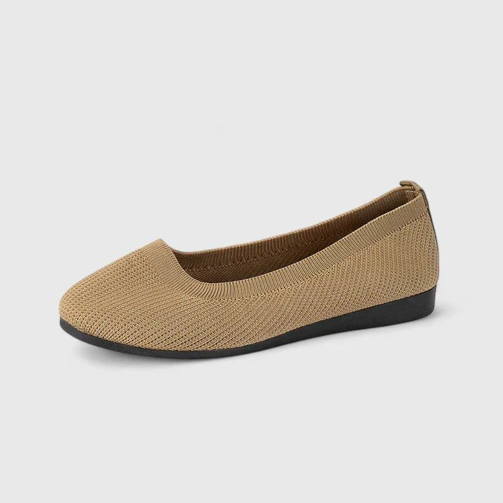 Women's Orthopedic Arch-Support Slip-On Flats - Khaki