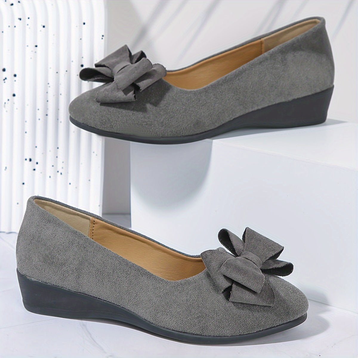 Women's Orthopedic Bow-Detail Slip-On Flat Shoes