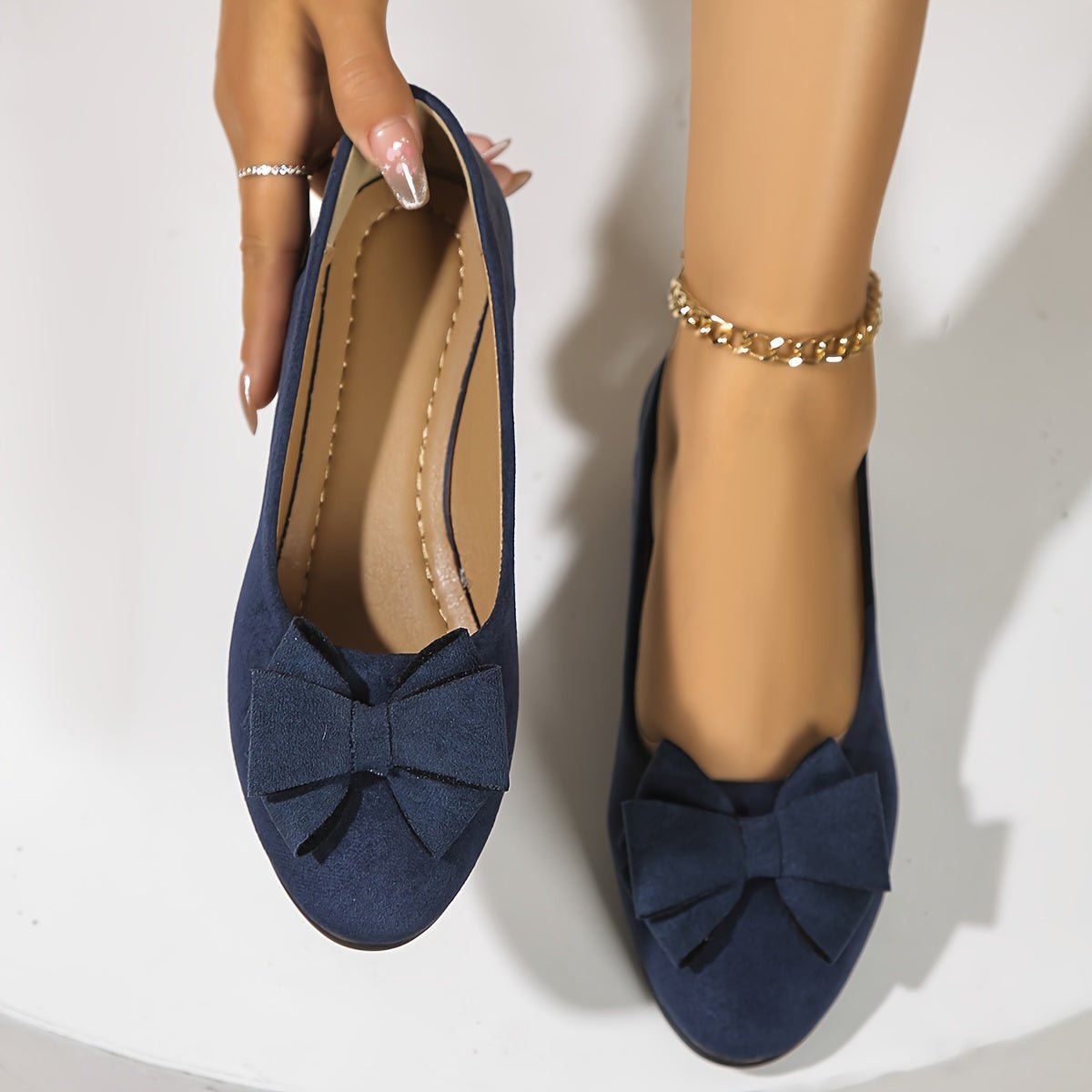 Women's Orthopedic Bow-Detail Slip-On Flat Shoes