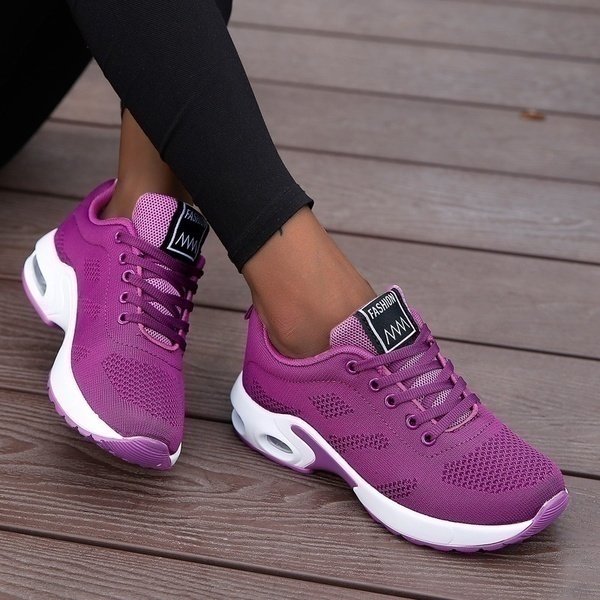 Women's Orthopedic Breathable Mesh Athletic Running Sneakers - Paars