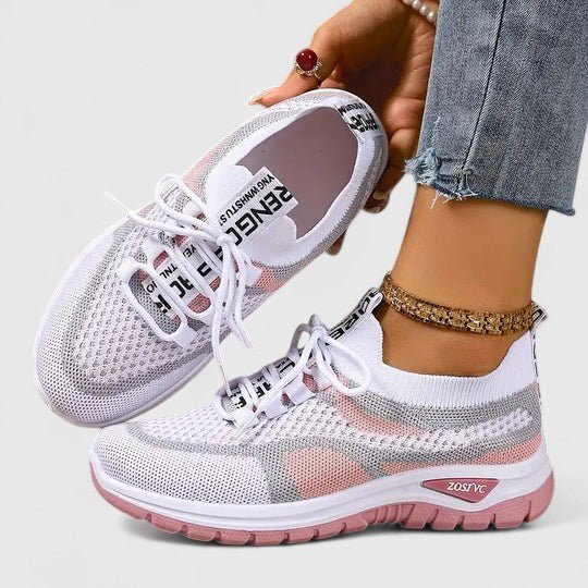 Women's Orthopedic Breathable Mesh Lace-Up Trainers