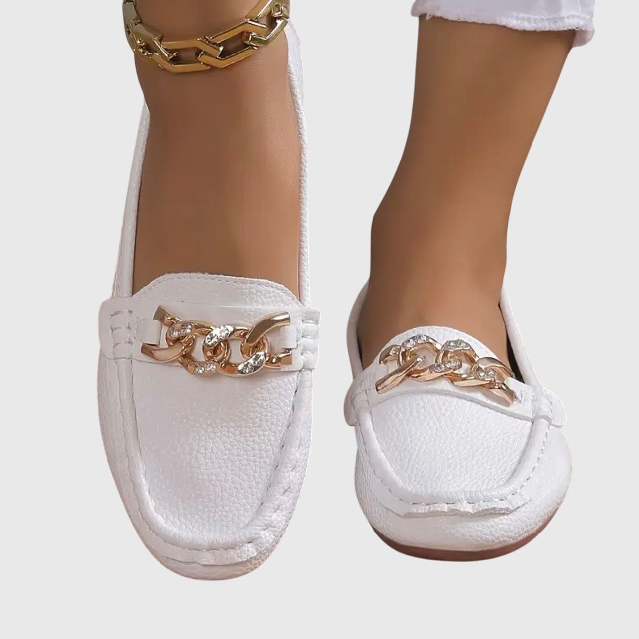 Women's Orthopedic Chain-Detail Slip-On Loafers