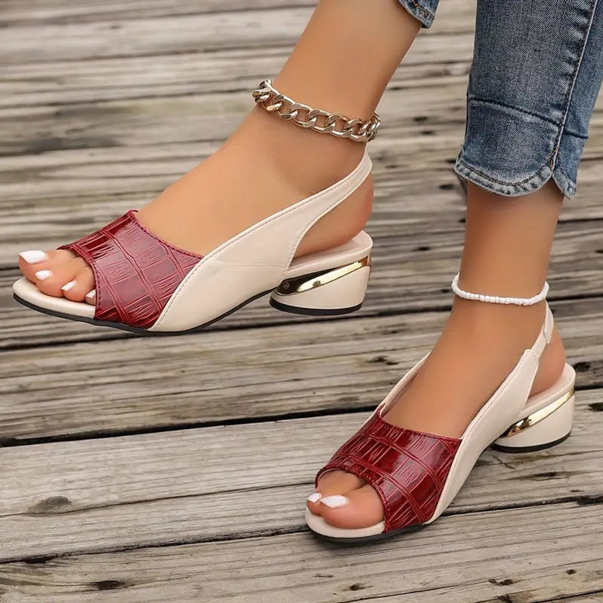 Women's Orthopedic Comfort Sandals Peep-Toe Slingback Wedge