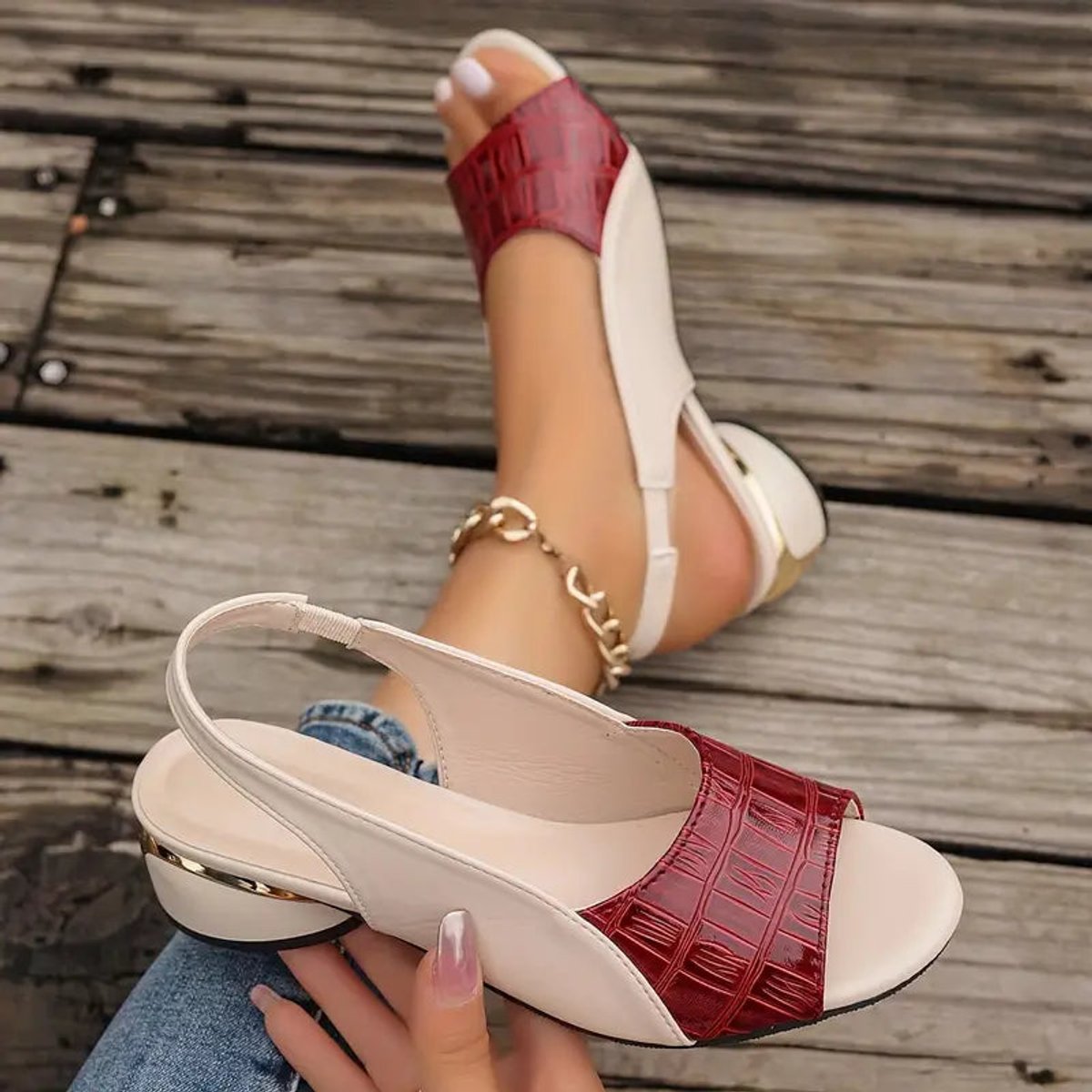 Women's Orthopedic Comfort Sandals Peep-Toe Slingback Wedge