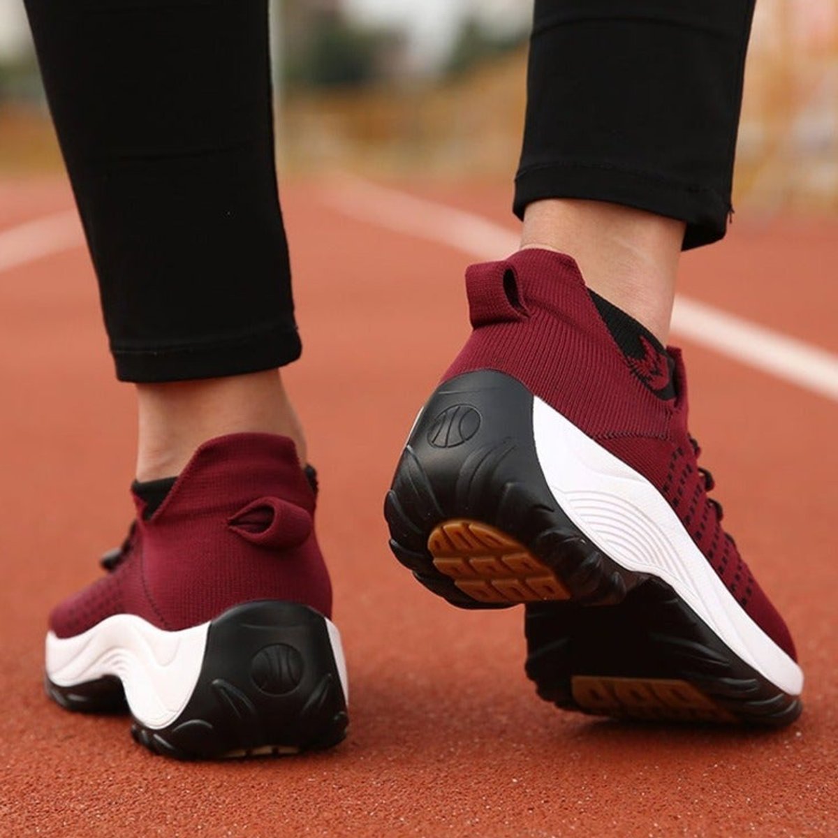 Women's Orthopedic Comfort Sneakers Cushioned Knit Platform Trainers