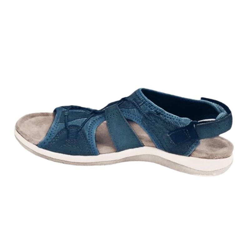 Women's Orthopedic Cushioned Adjustable Walking Sandals - Navy Blue