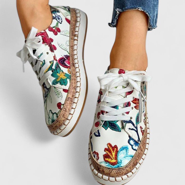 Women's Orthopedic Espadrilles Slip-On Floral Canvas
