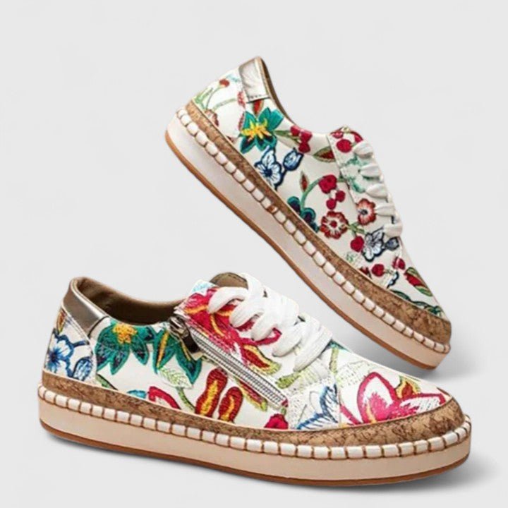 Women's Orthopedic Espadrilles Slip-On Floral Canvas