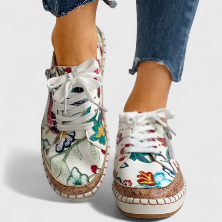 Women's Orthopedic Espadrilles Slip-On Floral Canvas