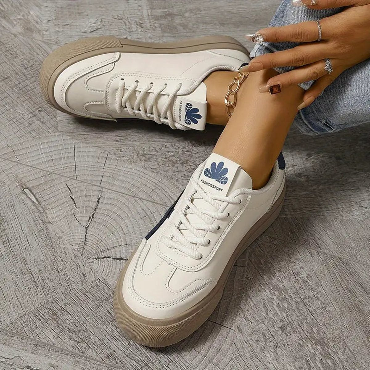 Women's Orthopedic Lace-Up Comfort Sneakers Cushioned Sole