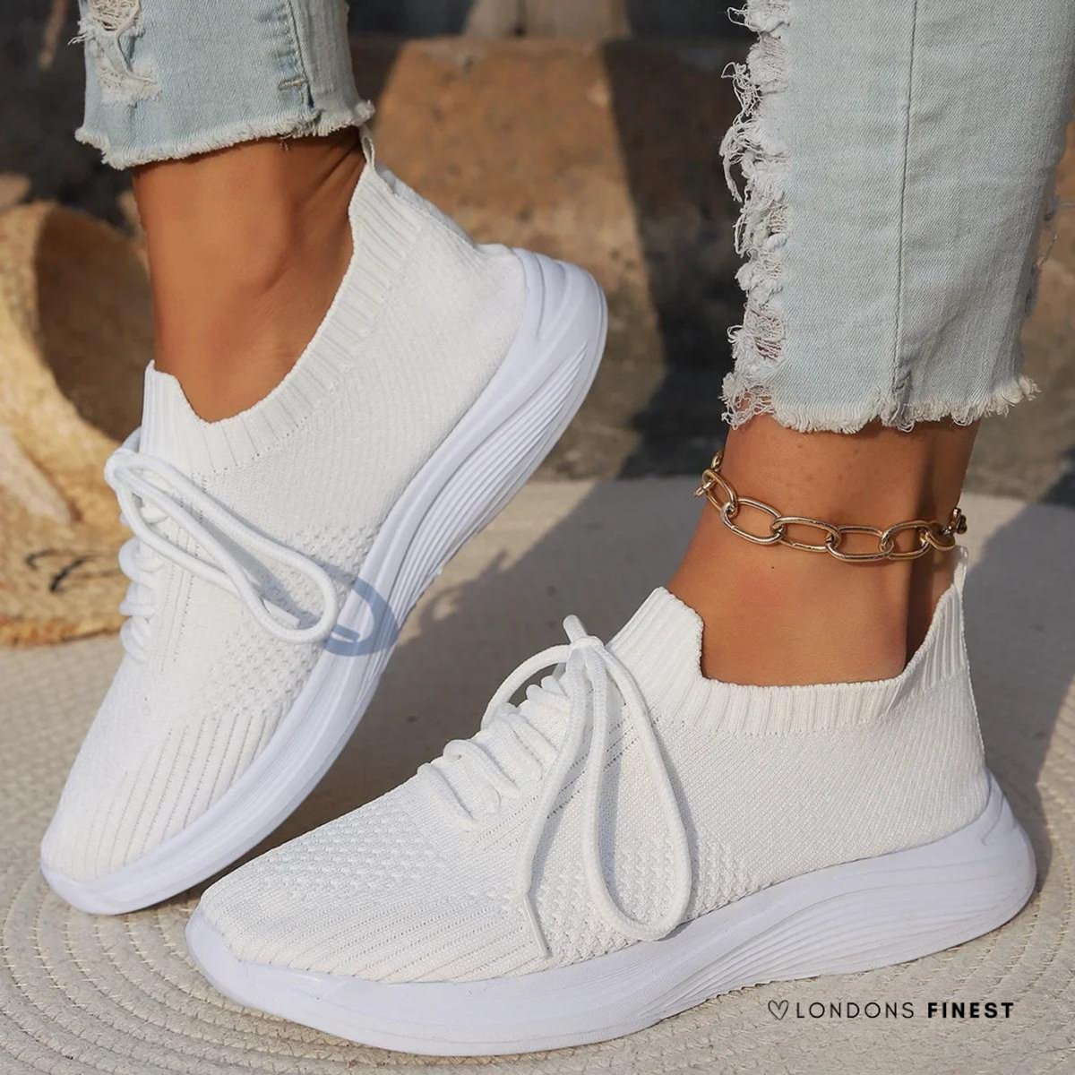 Women's Orthopedic Memory-Foam Lace-Up Comfort Sneakers