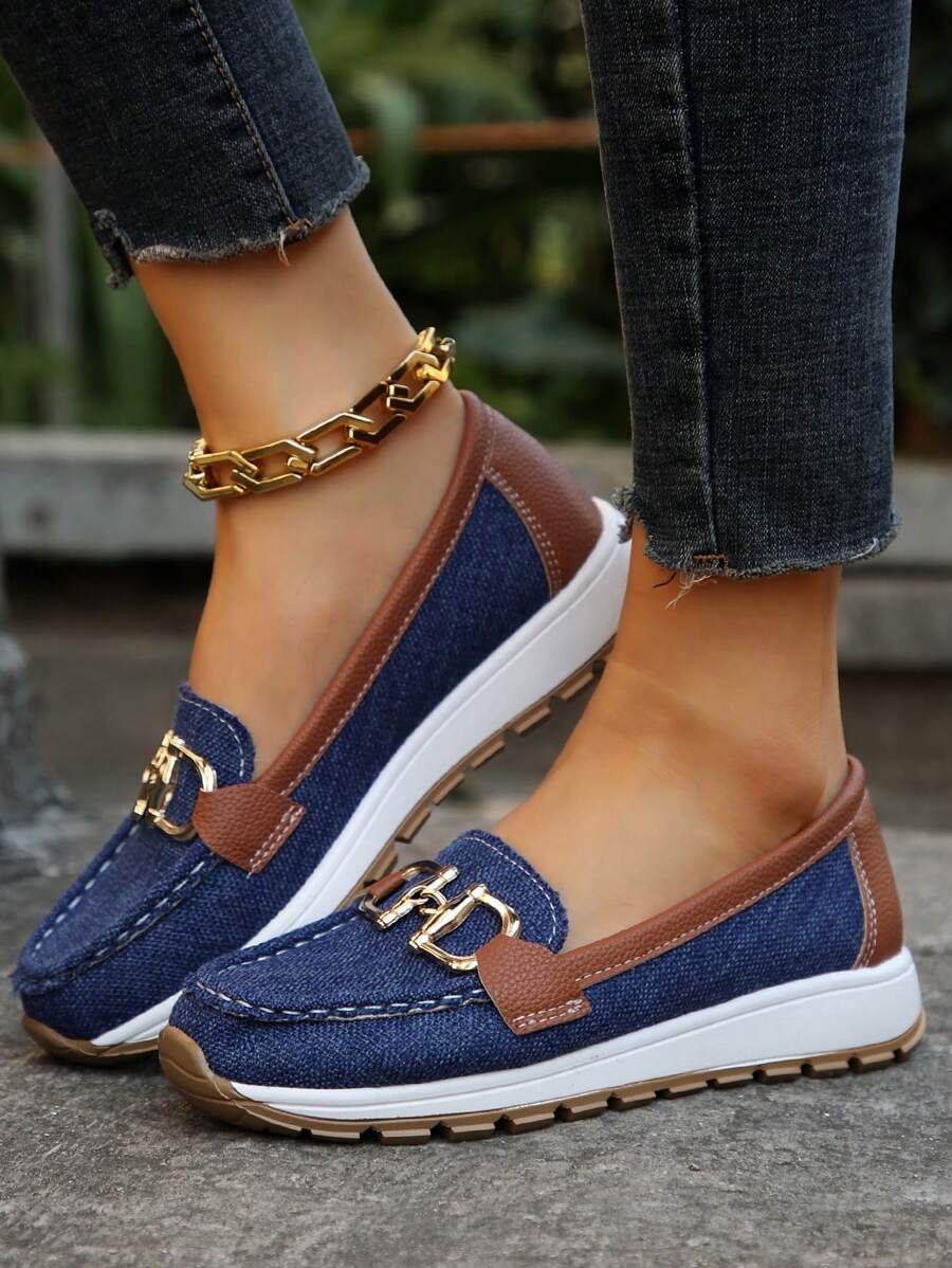 Women's Orthopedic Non-Slip Comfort Loafers - Navy