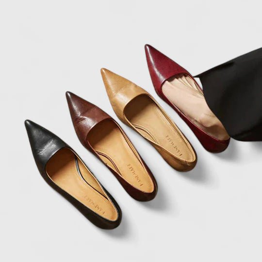 Women's Orthopedic Pointed-Toe Low Kitten Heel Pumps