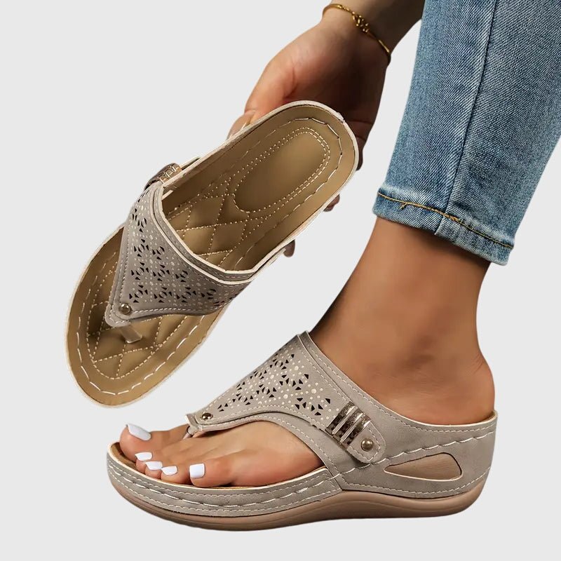 Women's Orthopedic Sandals Slip-On Wedge Comfort Thongs