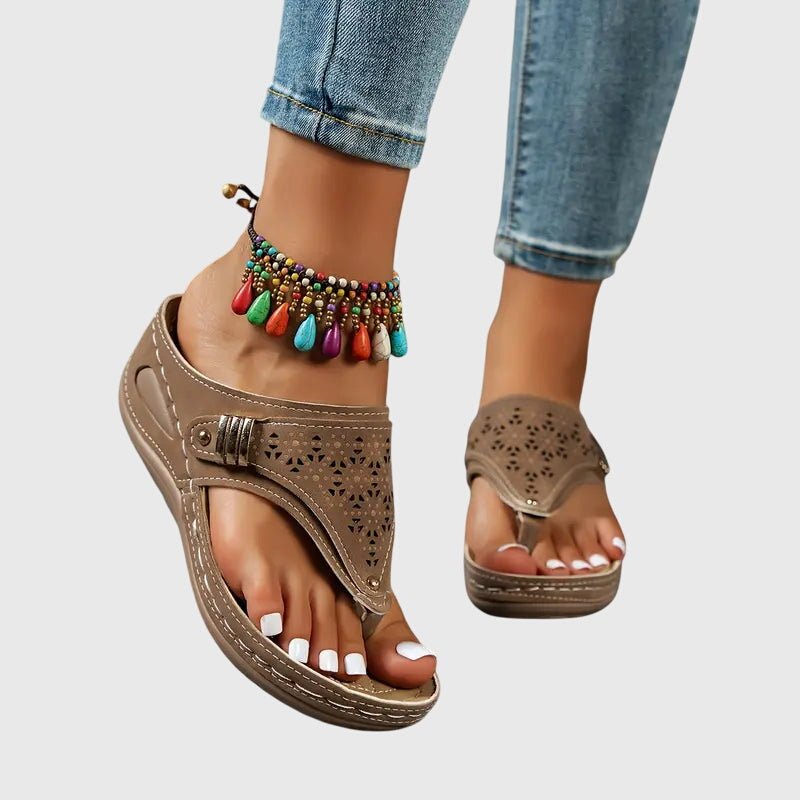 Women's Orthopedic Sandals Slip-On Wedge Comfort Thongs