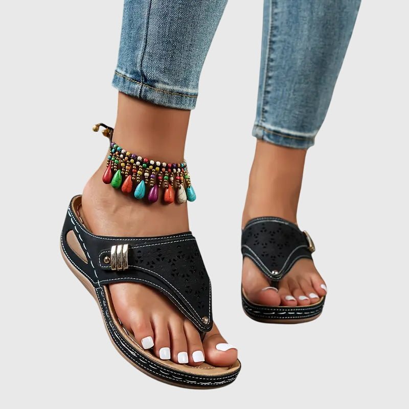 Women's Orthopedic Sandals Slip-On Wedge Comfort Thongs