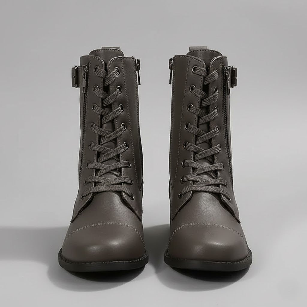 Women's Orthopedic Side-Zip Ankle Boots - Rank