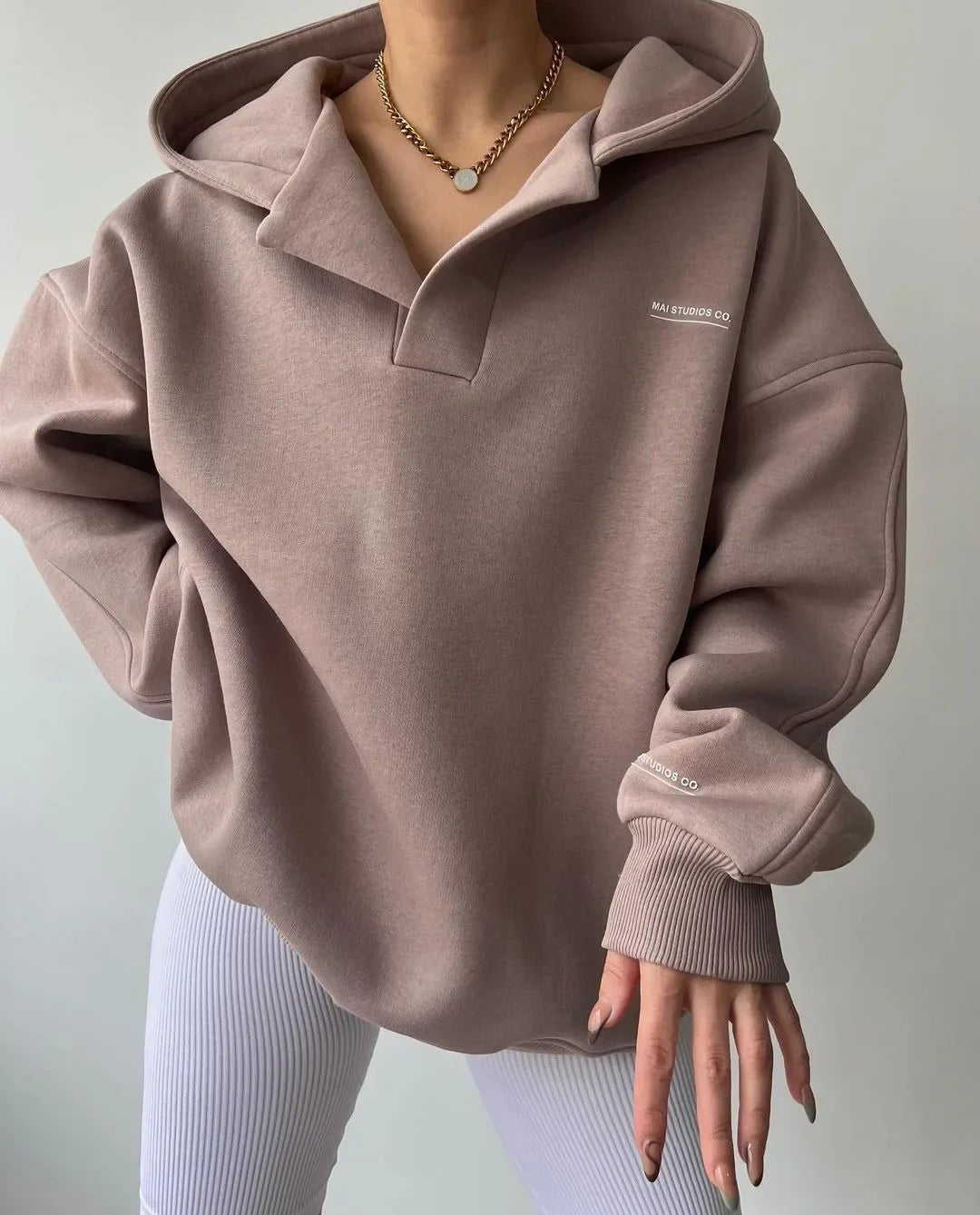 Women's Oversized Hoodie Soft Cotton Blend Relaxed Fit