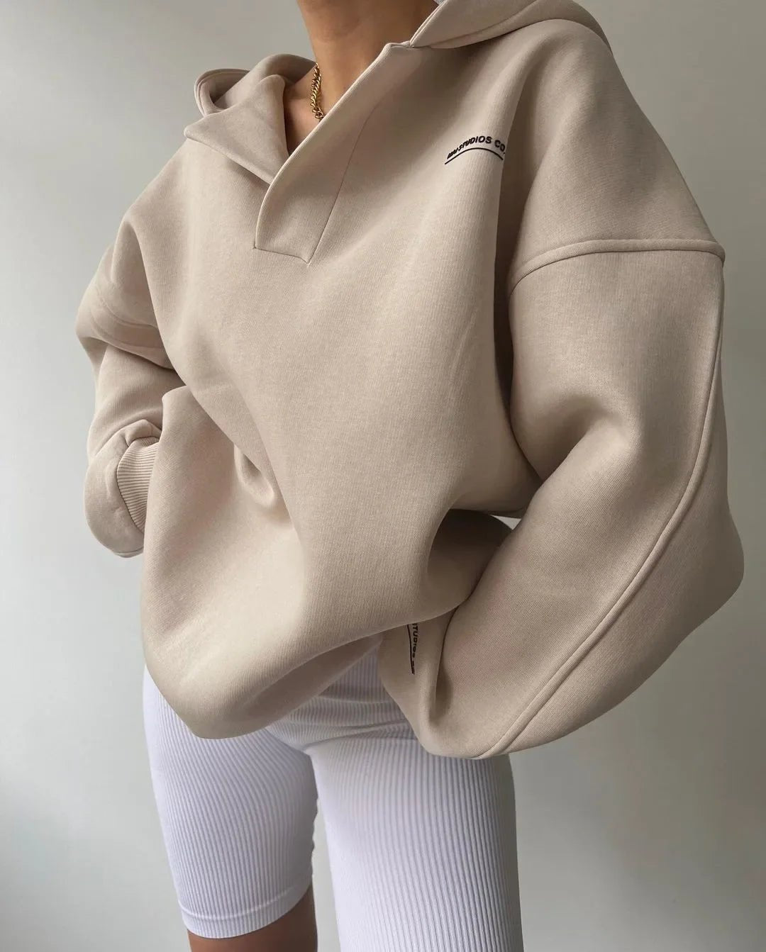 Women's Oversized Hoodie Soft Cotton Blend Relaxed Fit