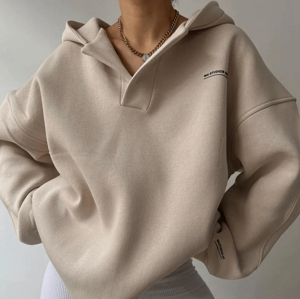 Women's Oversized Hoodie Soft Cotton Blend Relaxed Fit