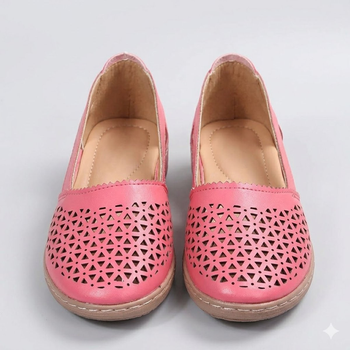 Women's Perforated Slip-On Comfort Sandals Breathable Casual Flats