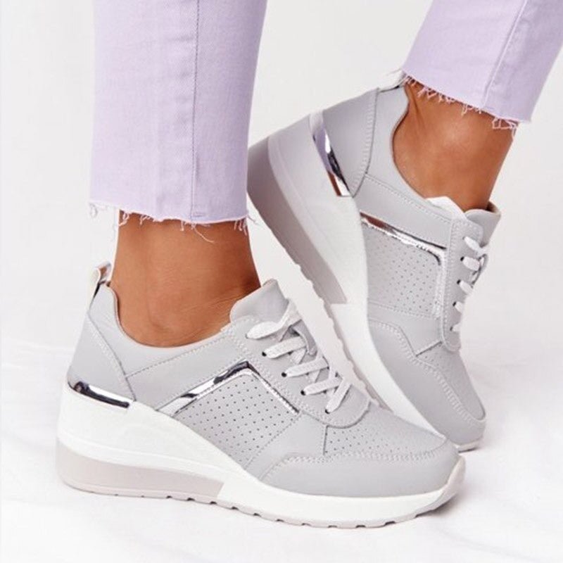 Women's Platform Sneakers Orthopedic Comfort Support Lace-Up