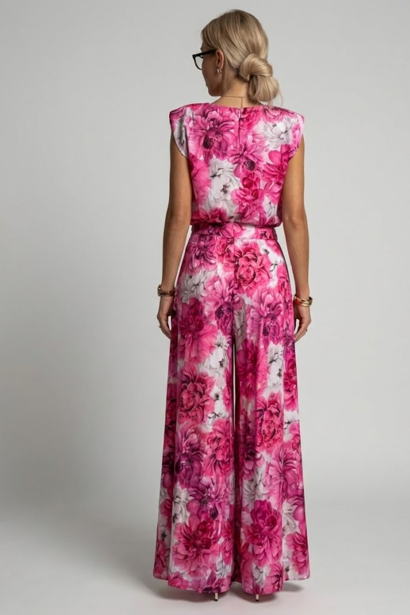Women's Pleated Wide-Leg Sleeveless Summer Dress Jumpsuit