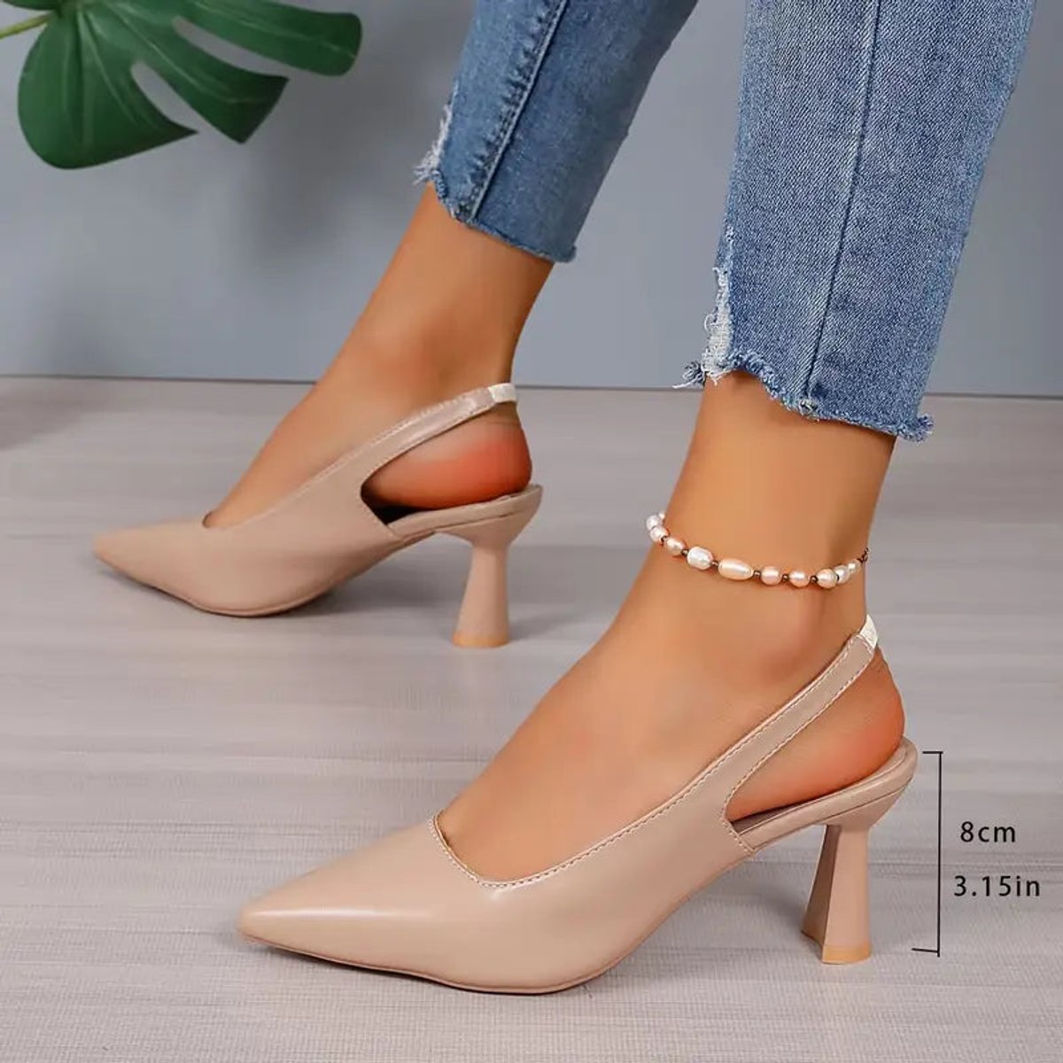 Women's Pointed-Toe Slingback Block-Heel Comfort Sandals