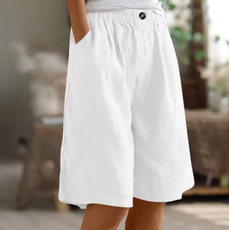 Women's Relaxed-Fit Elastic-Waist Bermuda Shorts - Wit