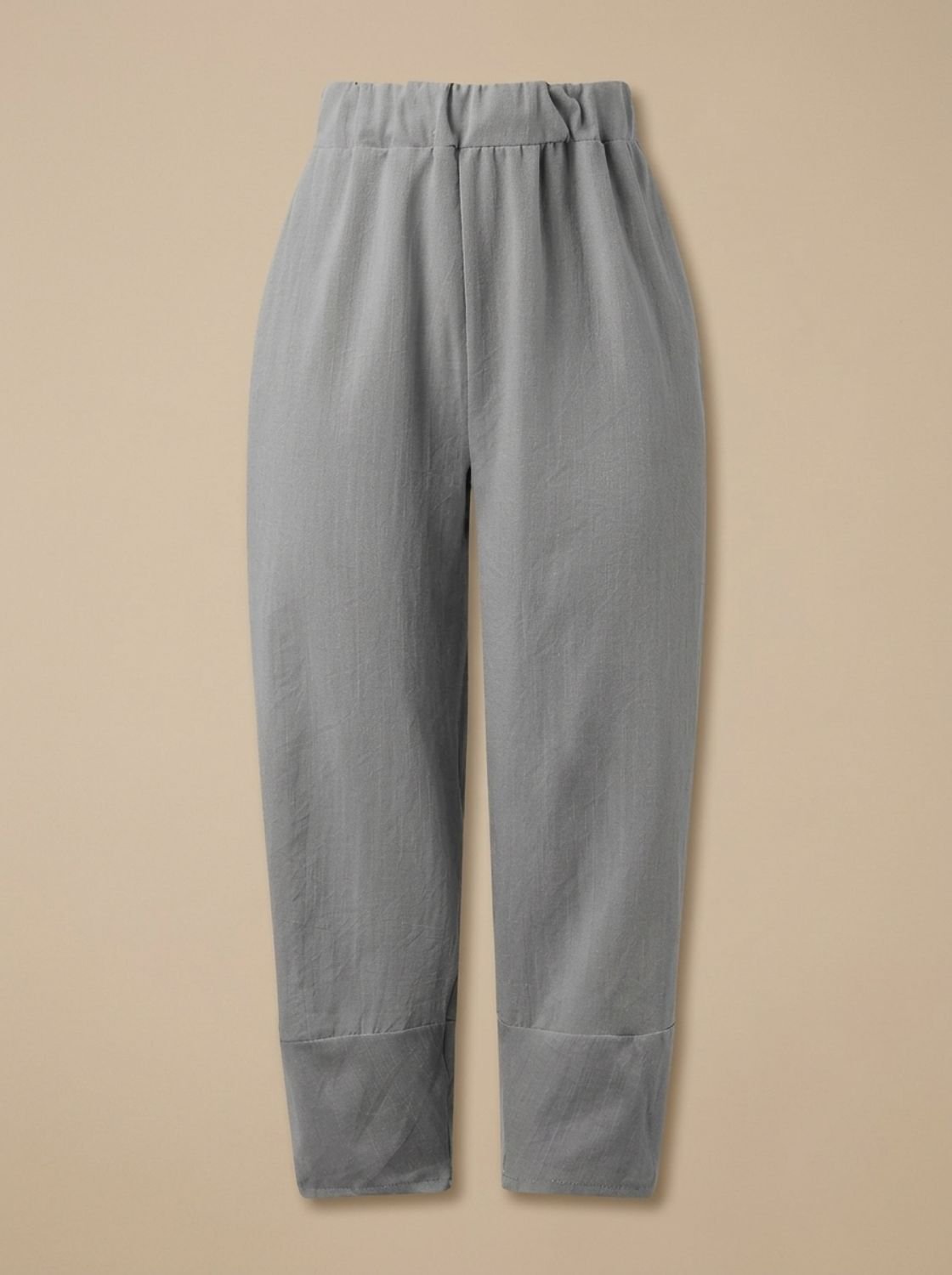 Women's Relaxed-Fit Linen Trousers Ankle-Length Casual Pants