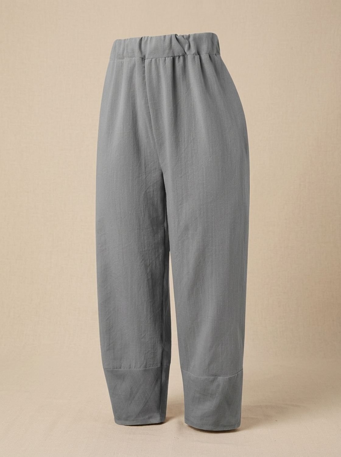 Women's Relaxed-Fit Linen Trousers Ankle-Length Casual Pants
