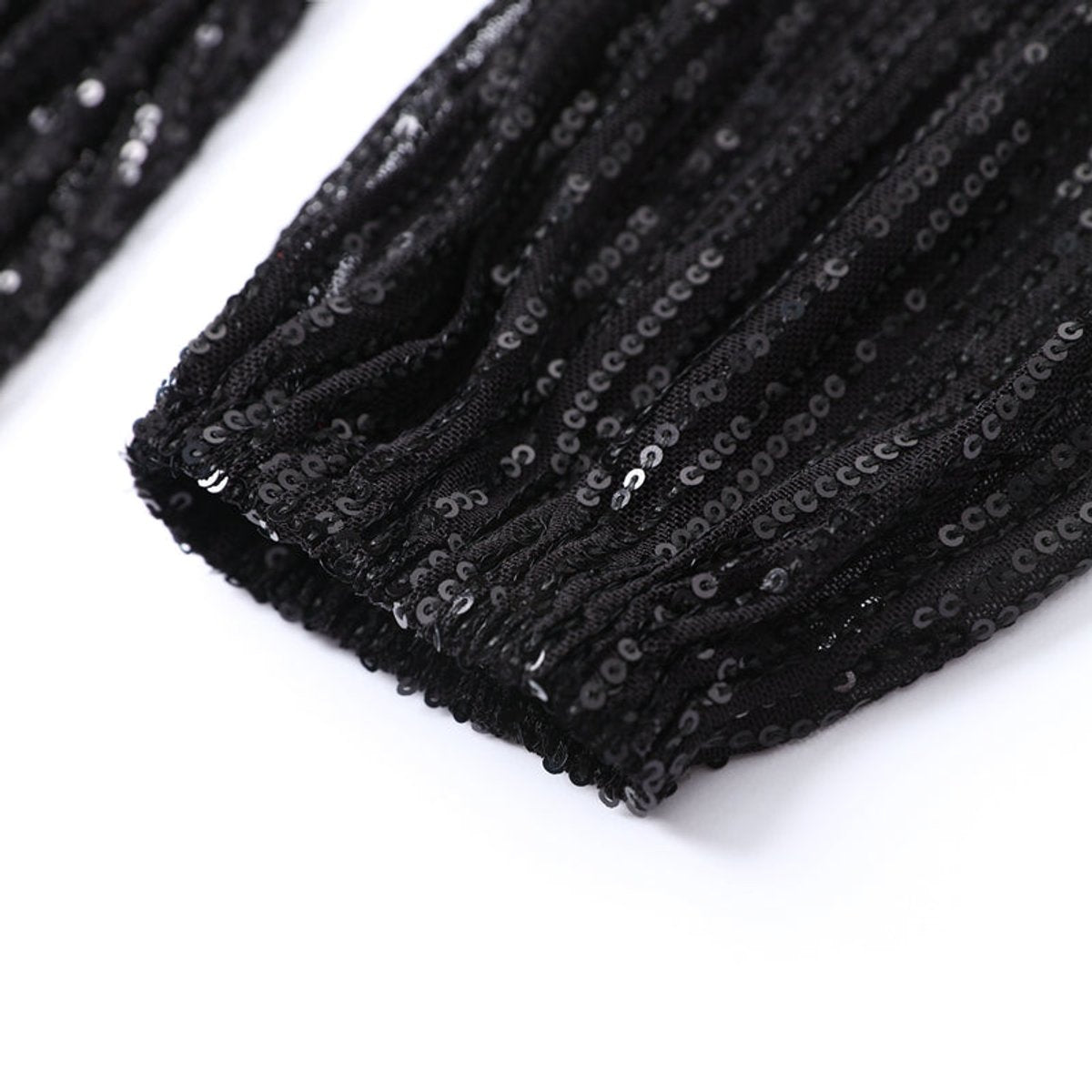 Women's Sequin Mini Summer Dress Jumpsuit Three-Quarter Sleeve Waist Tie