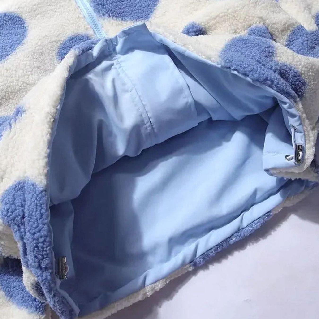 Women's Sherpa Fleece Full-Zip Heart Print Jacket