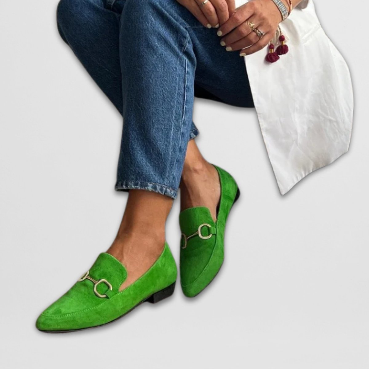 Women's Suede Slip-On Horsebit Loafers Everyday Comfort Flat Shoes