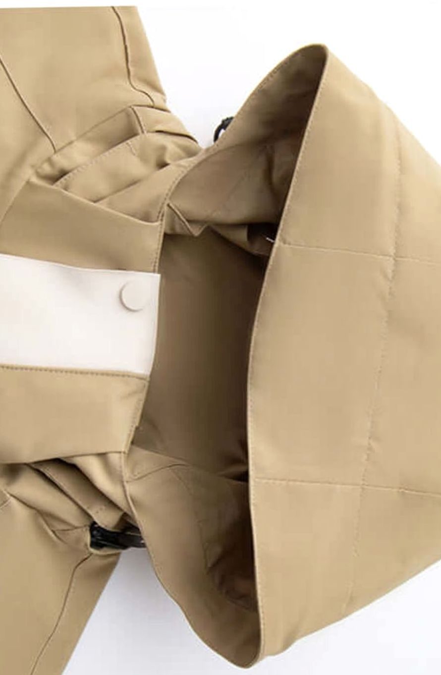 Women's Waterproof Hooded Two-Tone Outdoor Shell Jacket