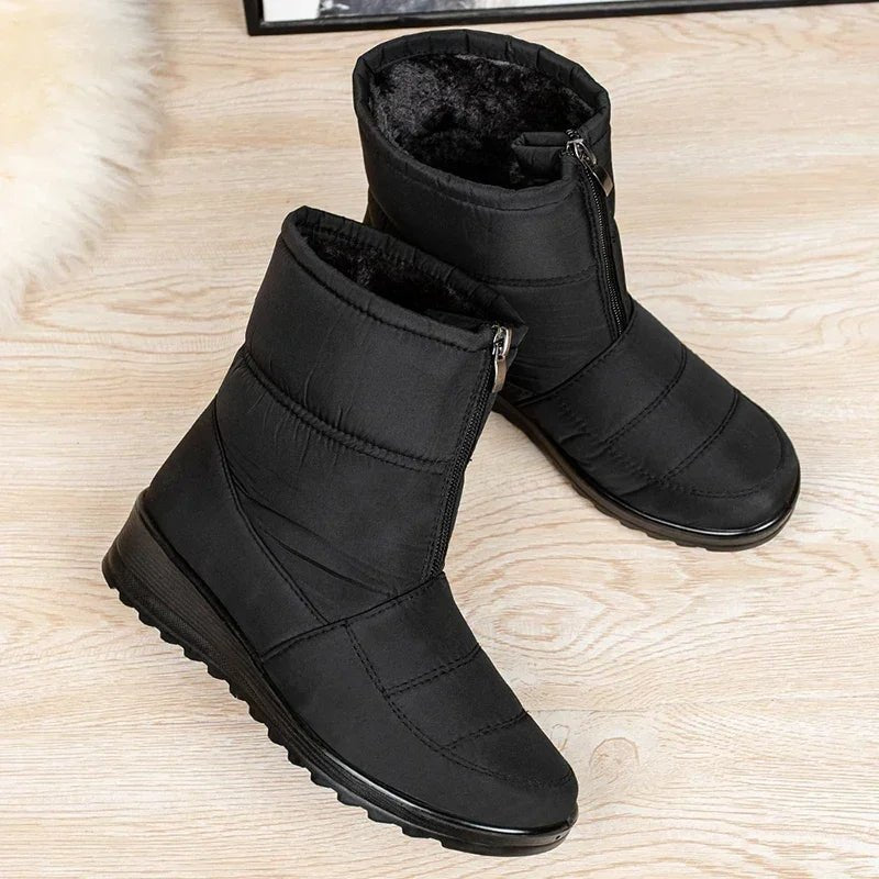 Women's Waterproof Quilted Winter Ankle Snow Boots