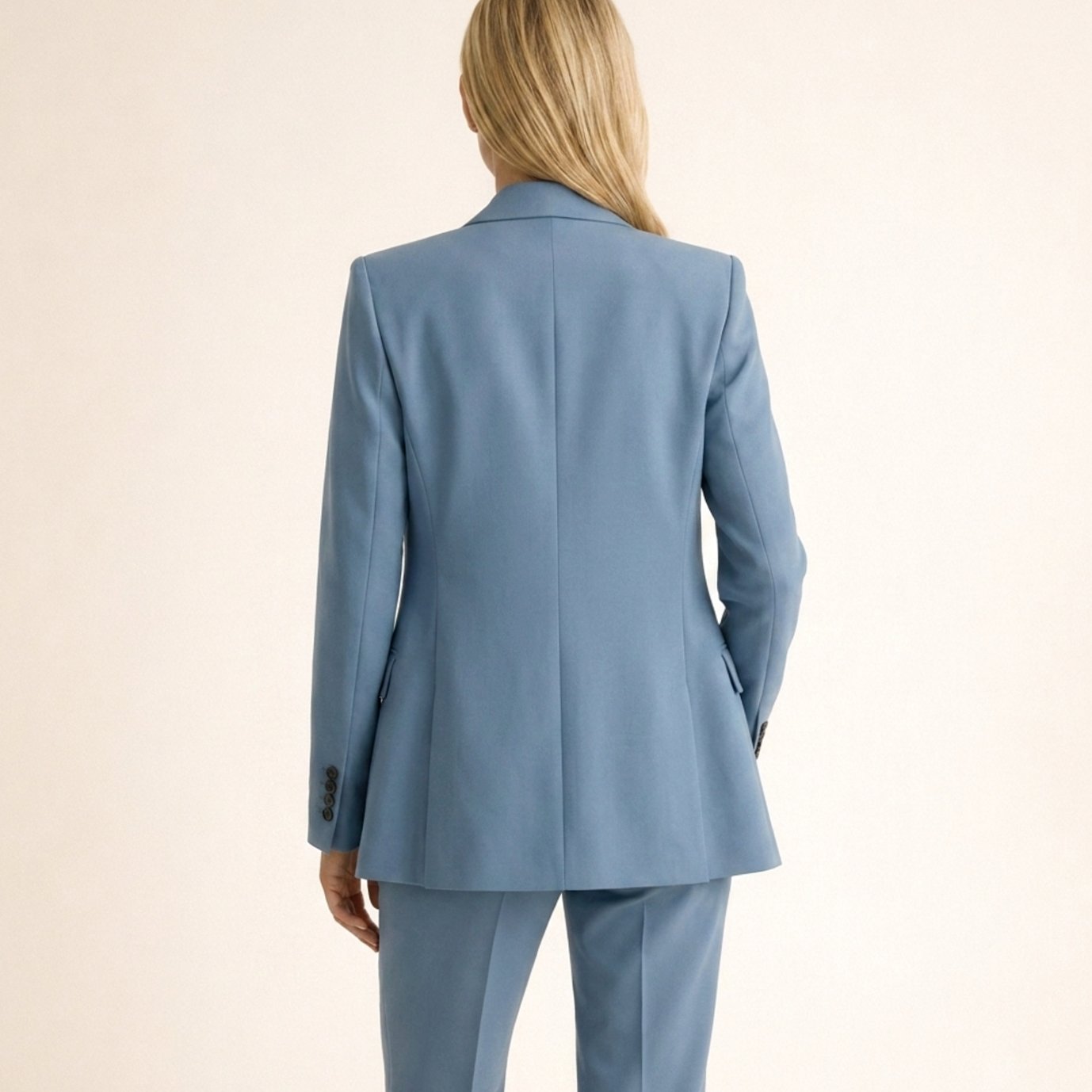 Women's Wide-Leg Blazer Trouser Two-Piece Suit