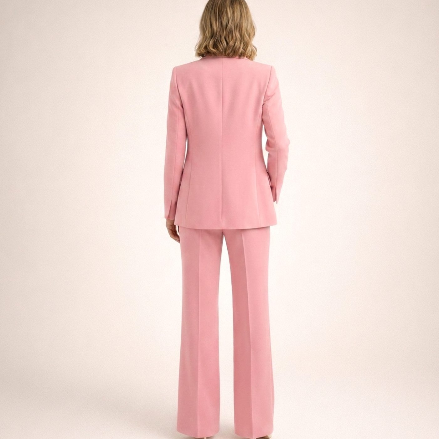Women's Wide-Leg Blazer Trouser Two-Piece Suit
