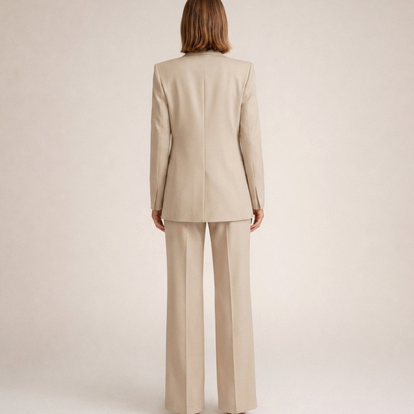 Women's Wide-Leg Blazer Trouser Two-Piece Suit