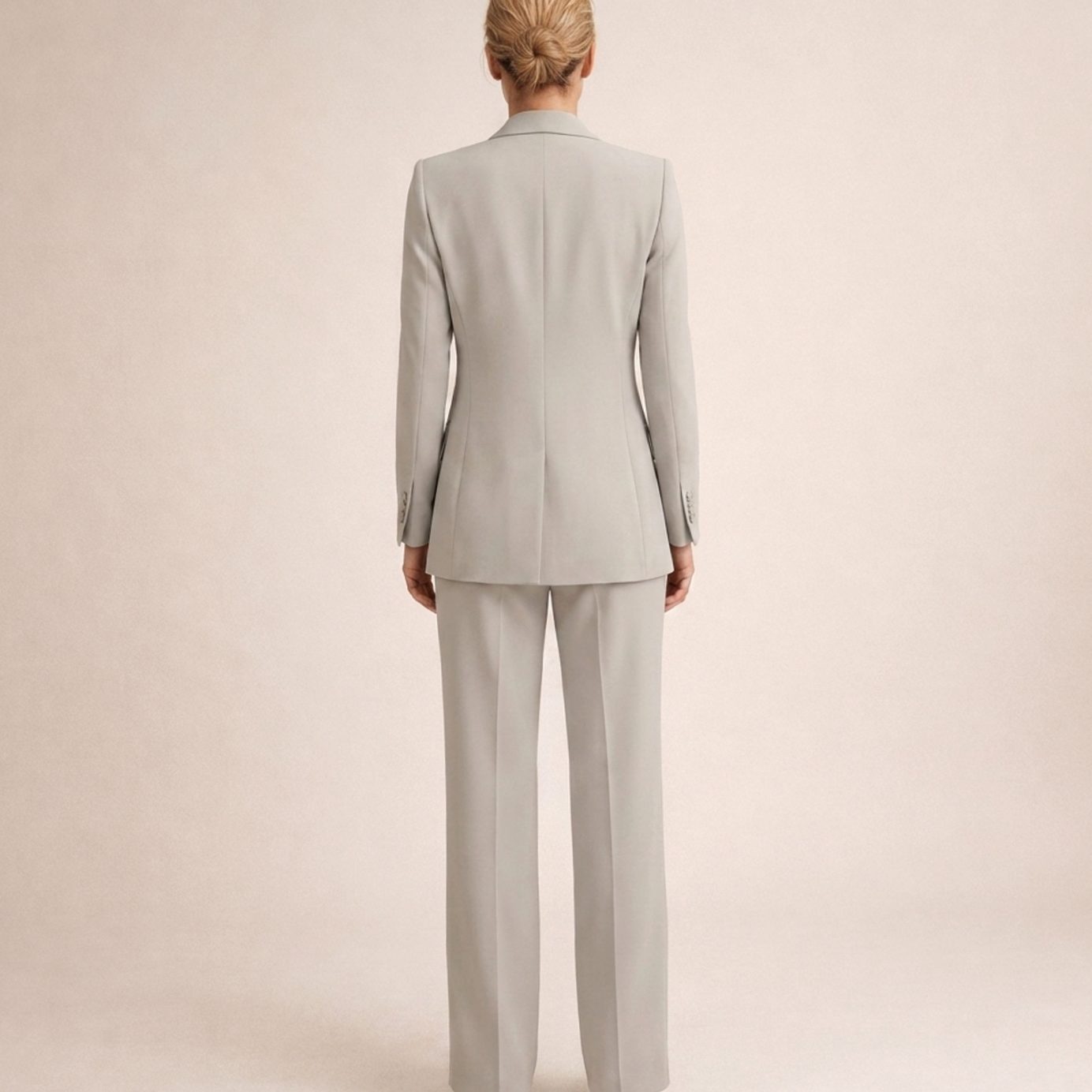 Women's Wide-Leg Blazer Trouser Two-Piece Suit
